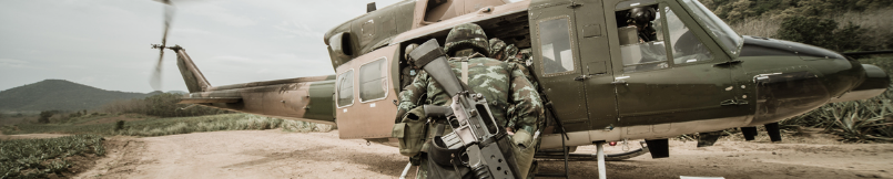soldiers entering helicopter